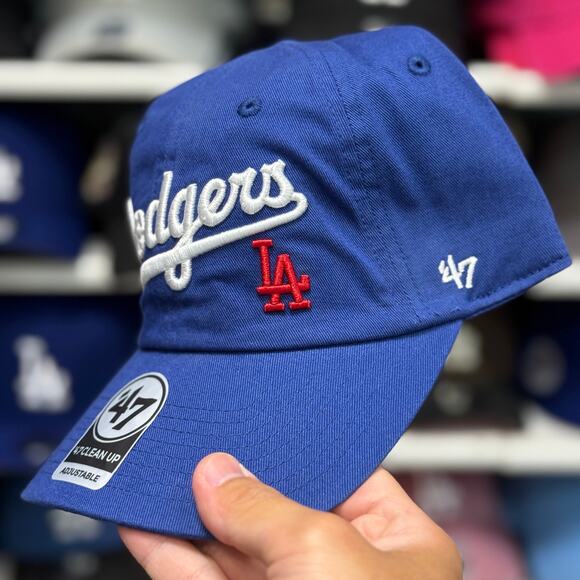 Los Angeles Dodgers Script Dad Cap '47 Brand Blue - Picture 3 of 4